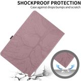 Voor Xiaomi Redmi Pad 10.6 2022 Tree Life Reliëf Rotatie Lederen Smart Tablet Case(Rose Goud)