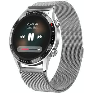 Q88 1.28 inch Touch Screen Dual-mode Bluetooth Smart Watch  Support Sleep Monitor / Heart Rate Monitor / Blood Pressure Monitoring(Silver Milanese Strap)