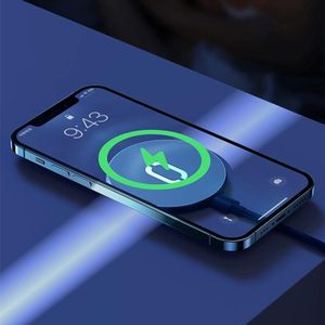 JOYROOM JR-A28 15W Ultra-thin Magsafe Magnetic Fast Charging Wireless Charger for iPhone 12 Series(Blue)