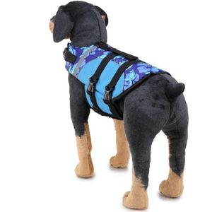 Dog Supplies Pet Swimwear Life Jackets  Size: L(JSY05 Blue)