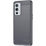 Voor OnePlus Nord 2t Mofi Gentles -serie geborstelde textuur koolstofvezel zachte TPU -kast