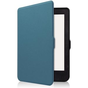 For KOBO Nia 6 inch Solid Color Horizontal Flip TPU + PU Leather Case  with Holder / Wake-up Function(Dark Green)