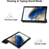 Voor Samsung Galaxy Tab A8 10.5 2021 Enkay Custer Texture Lederen Smart Tablet Case (Dark Blue)
