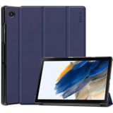 Voor Samsung Galaxy Tab A8 10.5 2021 Enkay Custer Texture Lederen Smart Tablet Case (Dark Blue)