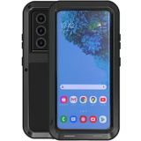 For Samsung Galaxy S21 Ultra 5G LOVE MEI Metal Shockproof Waterproof Dustproof Protective Case without Glass(Black)