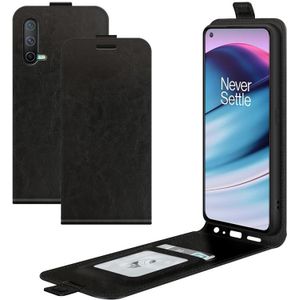 For OnePlus Nord CE 5G R64 Texture Single Vertical Flip Leather Protective Case with Card Slots & Photo Frame(Black)