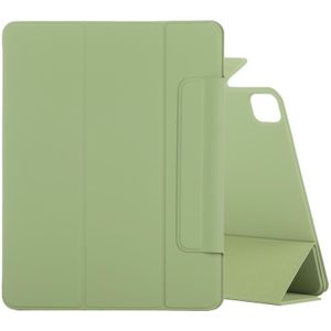 Horizontal Flip Ultra-thin Fixed Buckle Magnetic PU Leather Case With Three-folding Holder & Sleep / Wake-up Function For iPad Pro 11 inch (2020) / Pro 11 2018 / Air 2020 10.9(Grass Green)