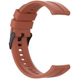 For Huawei Watch GT 2 42mm Silicone Replacement Wrist Strap Watchband with Black Buckle(Orange)