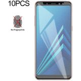 10 PCS Non-Full Matte Frosted Tempered Glass Film for Galaxy A8+ (2018)