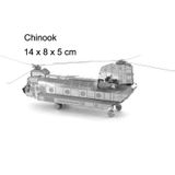 3 PCS 3D Metal Assembly Model DIY Puzzel  Stijl: CH-74 Chinook