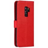 Feather patroon Litchi textuur horizontale Flip lederen draagtas met portemonnee & houder & kaartsleuven voor Galaxy S9 PLUS (rood)