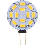 G4 12 LEDs SMD 5730 360LM 2800-3200K Round Shape Stepless Dimming Energy Saving Light Pin Base Lamp Bulb  DC 12V (Warm White)