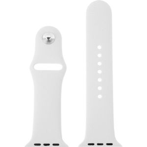 For Apple Watch Sport 42mm High-performance Rubber Sport Watchband with Pin-and-tuck Closure(White)