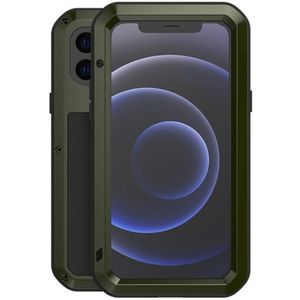 LOVE MEI Metal Shockproof Waterproof Dustproof Protective Case For iPhone 12 mini(Army Green)
