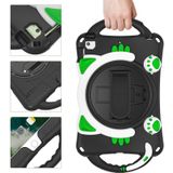 Cute Cat King Kids Shockproof EVA Protective Case with Holder & Shoulder Strap & Handle For iPad mini 5 / 4 / 3 / 2 /1(Black Green)