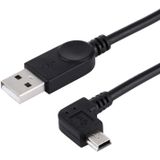 90 Degree Angle Left Mini USB to USB Data / Charging Cable  Length: 28cm
