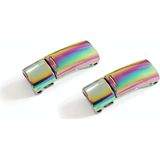 4 sets SLK28 metalen magnetische gesp Elastische gratis gebonden veters  stijl: kleurrijke magnetische gesp