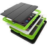 For iPad 9.7 (2018) & iPad 9.7 (2017) 3-fold Magnetic Protective Case with Smart Cover Auto-sleep & Awake Function(Light Green)