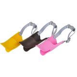 Cute Duck Mouth Shape Silicone Muzzle for Pet Dog  Size: S(Coffee)