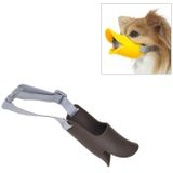 Cute Duck Mouth Shape Silicone Muzzle for Pet Dog  Size: S(Coffee)