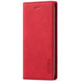 LC.IMEEKE Strong Magnetism Ultra-thin Horizontal Flip Shockproof Matte TPU + PU Leather Case with Holder & Card Slots & Wallet For iPhone 6 Plus / 6s Plus(Red)