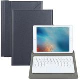 Universal Detachable Bluetooth Keyboard + Leather Case with Touchpad for iPad 9-10 inch  Specification:White Keyboard(Black)