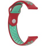 For Huami Amazfit Youth Edition Two-tone Nike Silicone Watch Strap(Red Duck)