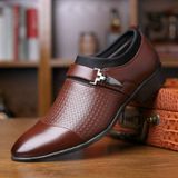 Autumn And Winter Business Dress Large Size Men's Shoes  Size:39(Brown)