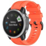 For Garmin Fenix 6S 20mm Quick Release Official Texture Wrist Strap Watchband with Plastic Button(Coral Red)