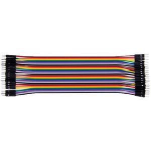 Multicolored  40 Pin Male to Male Breadboard Jumper Wires Ribbon Cable