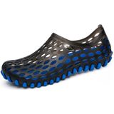 PVC + EVA Materiaal Wading Beach Schoenen Paar Ademende Slippers  Maat: 45 (Zwart + Blauw)