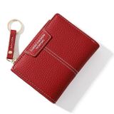 928666 Multi-Card Sleutelhanger Portemonnee Korte Dames Portemonnee (Rood)