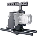 YELANGU C6 Camera Video Cage Handle Stabilizer for Sony A6000 / A6300 / A6500 / A6400(Black)