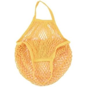 2 PCS Mesh Shopping Bag Reusable String Fruit Storage Handbag Totes Women Shopping Mesh Net Woven Bag Shop Grocery Tote Bag(Yellow)