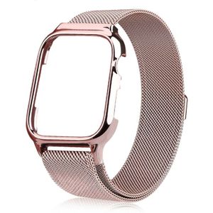 Milanese Loop Magnetic Stainless Steel Watchband With Frame for Apple Watch Series 5 & 4 44mm