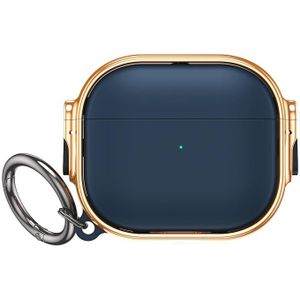 Voor AirPods Pro Drop-proof Case Split Design Plating Protection Cover (Rose Gold + Blue)