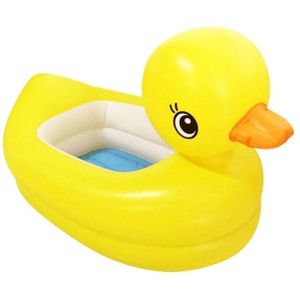 Small Yellow Duck Baby Inflatable Bathtub can Sit and Fold Portable Bathtub