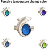 5 PCS Temperature Sensitive Discoloration Adjustable Open Ring(Big Heart Gem)