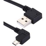 27cm 90 Degree Left Angle Micro USB to 90 Degree Left Angle USB Data / Charging Cable  For Galaxy  Huawei  Xiaomi  LG  HTC and other Smart Phones