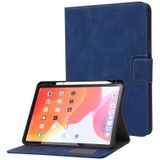 Voor iPad 10th Gen 10.9 2022 Kalf Textuur Horizontale Flip Lederen Tablet Case (Donkerblauw)