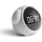 Cartoon Cmart Alarm Clock For Children Bedroom Bedside LED Lamp Charging Electronic Digital Clock  Colour: White (Expression Version)