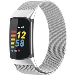 Milano Magnetic Metal Strap for Fitbit Charge 5 (Silver)