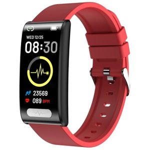 TK70 1 47 inch kleurenscherm slim horloge met siliconen band  ondersteuning voor hartslag / bloeddruk / bloedzuurstof / bloedsuikerbewaking
