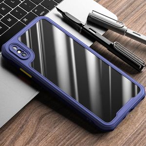 For iPhone XS / X iPAKY Dawn Series Airbag Shockproof TPU Case(Blue)