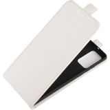 For Samsung Galaxy Note20 R64 Texture Single Vertical Flip Leather Protective Case with Card Slots & Photo Frame(White)