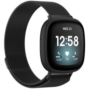 Voor Fitbit Versa 3 Milanese horlogeband  maat: S 202 mm