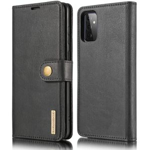 For Samsung Galaxy A72 5G DG.MING Crazy Horse Texture Flip Detachable Magnetic Leather Case with Holder & Card Slots & Wallet(Black)
