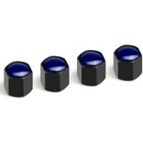 4 stks/set Autoband Etikettering Kleppendeksel Motorfiets Auto Ventiel Caps (Blauw)