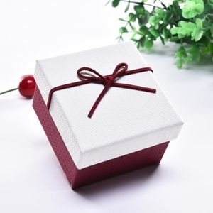 10 PCS Watch Bracelet Box Jewelry Gift Packaging Box  Specification: 9x8.5x5.5cm(White Red)