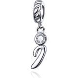 S925 Sterling Silver 26 English Letter Pendant DIY Bracelet Necklace Accessories  Style:I